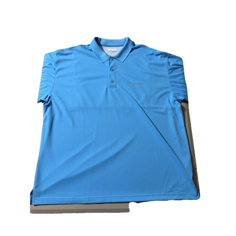 Columbia PFG‎ Men's Size 2XL Blue Fishing Polo Shirt